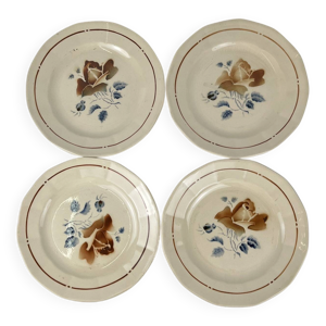 Set de 4 assiettes plates - sarreguemines