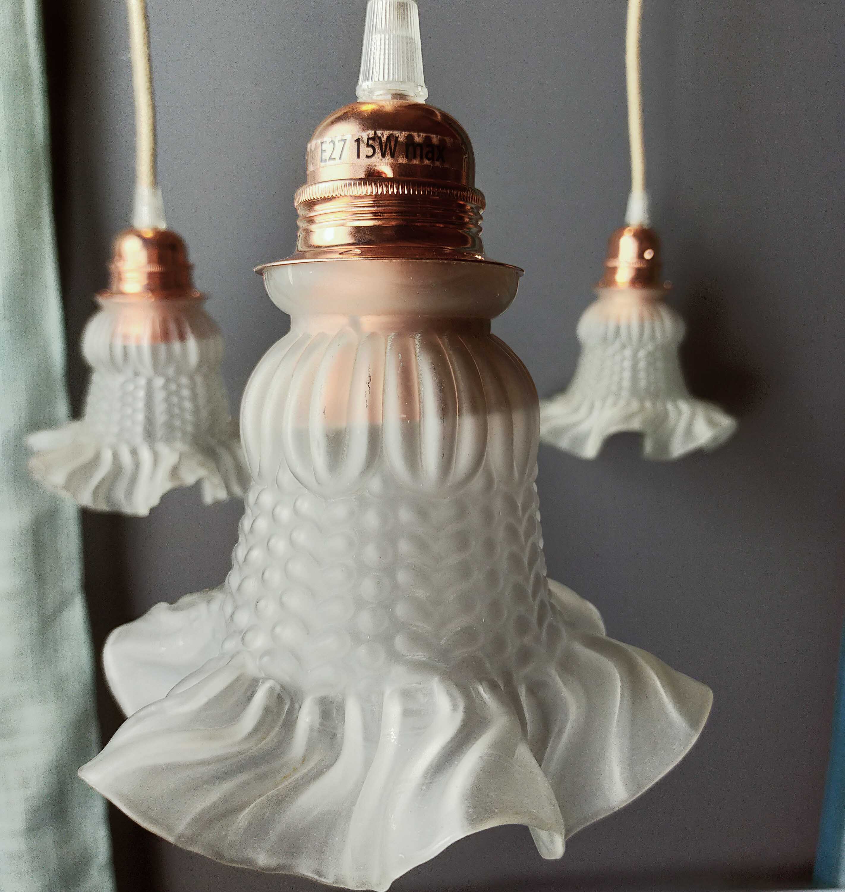 Suspension tulipes en verre