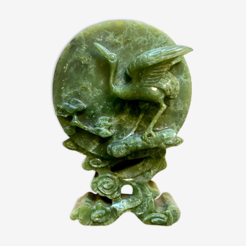 Vase chinois, en jade sculpté