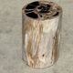 Multicoloured petrified wood side table H45 D24 - 3328