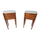 Pair of Louis XVI Style Mahogany Bedside Tables