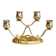 Four-light, gold-plated table candlestick, Germany, 1940s.