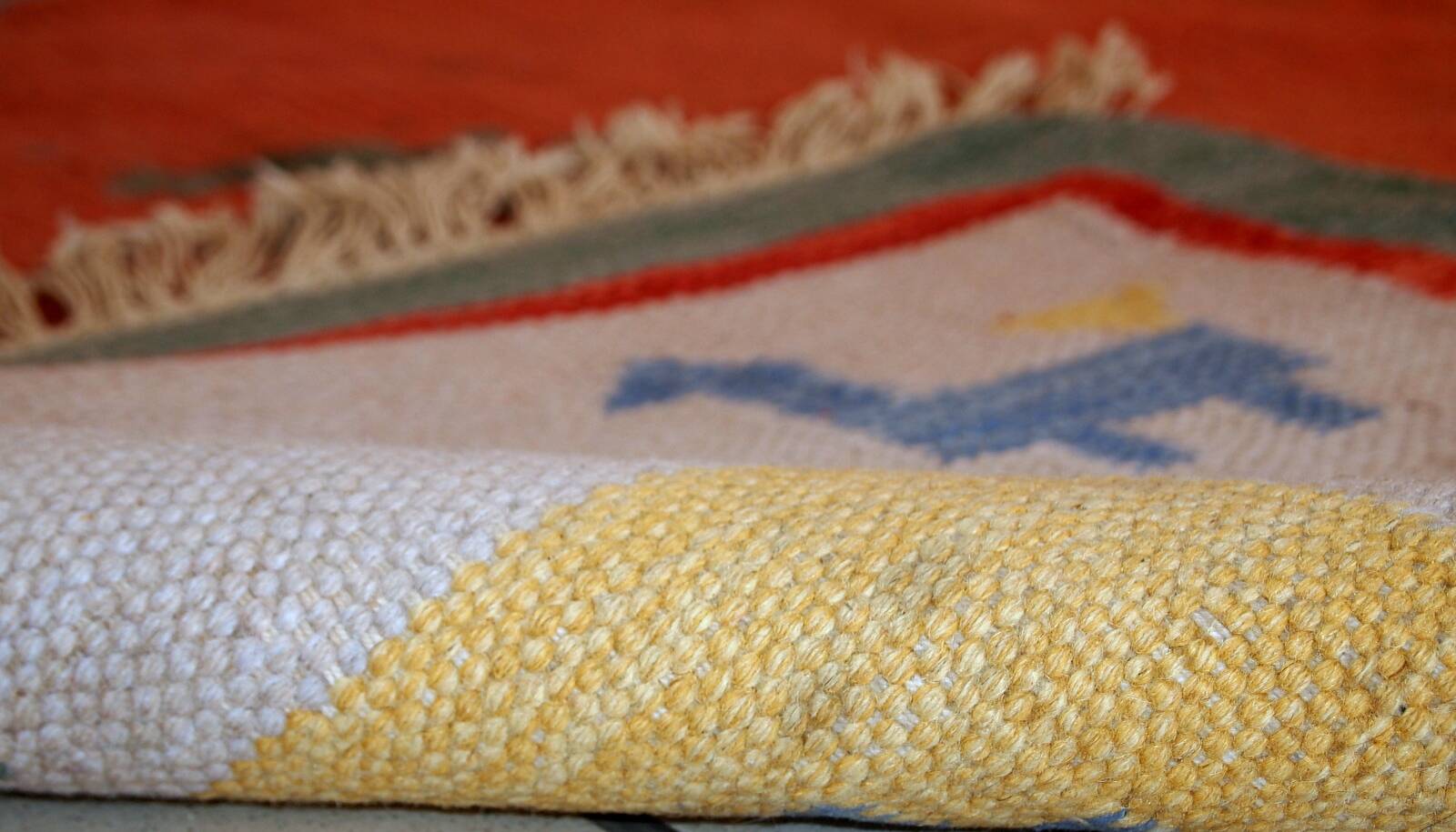 Kilim vintage fait main Gabbeh persan 171cm x 229cm (1960s)