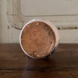 Vase en faïence de Nevers XVIIIe décor floral fond blanc