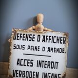 Enamelled plate defense display