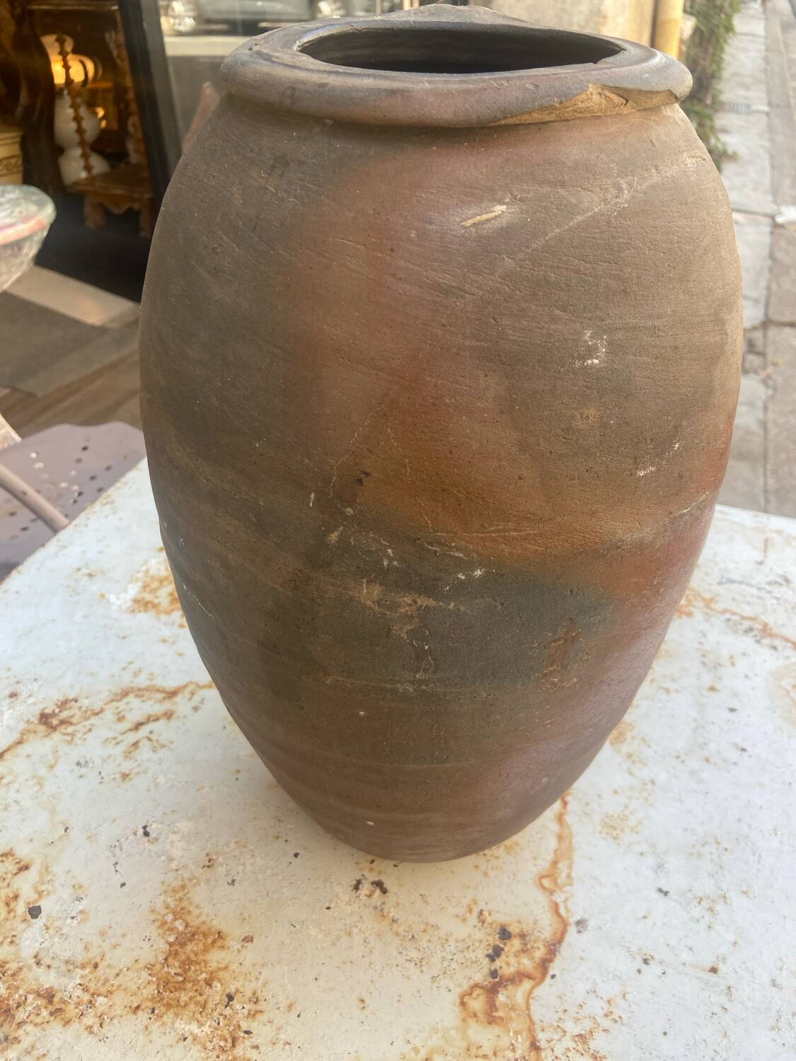Large old terracotta vase