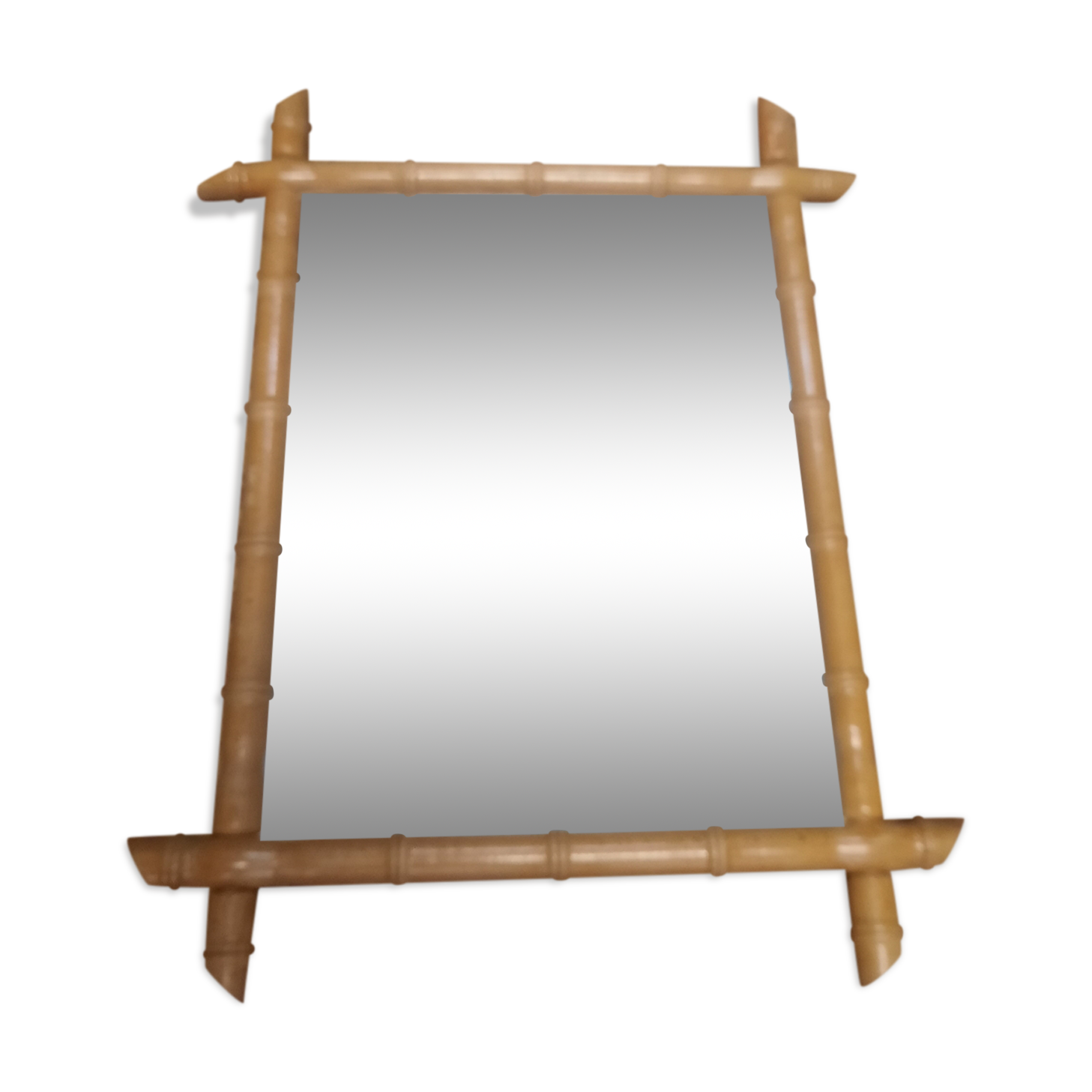 Bamboo style mirror