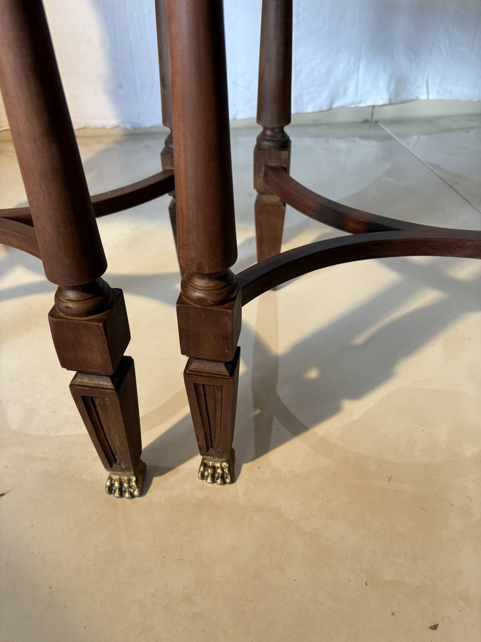 Pair of Louis XVI style bedside tables – gilt bronze details