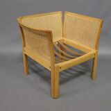 Pair of oak armchairs designed by  Illum Wikkelso and manufactured at Silkeborg Furniture Factory 1960