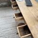 Pine and oak farmhouse table with multiple drawers, communal type, 240cm.