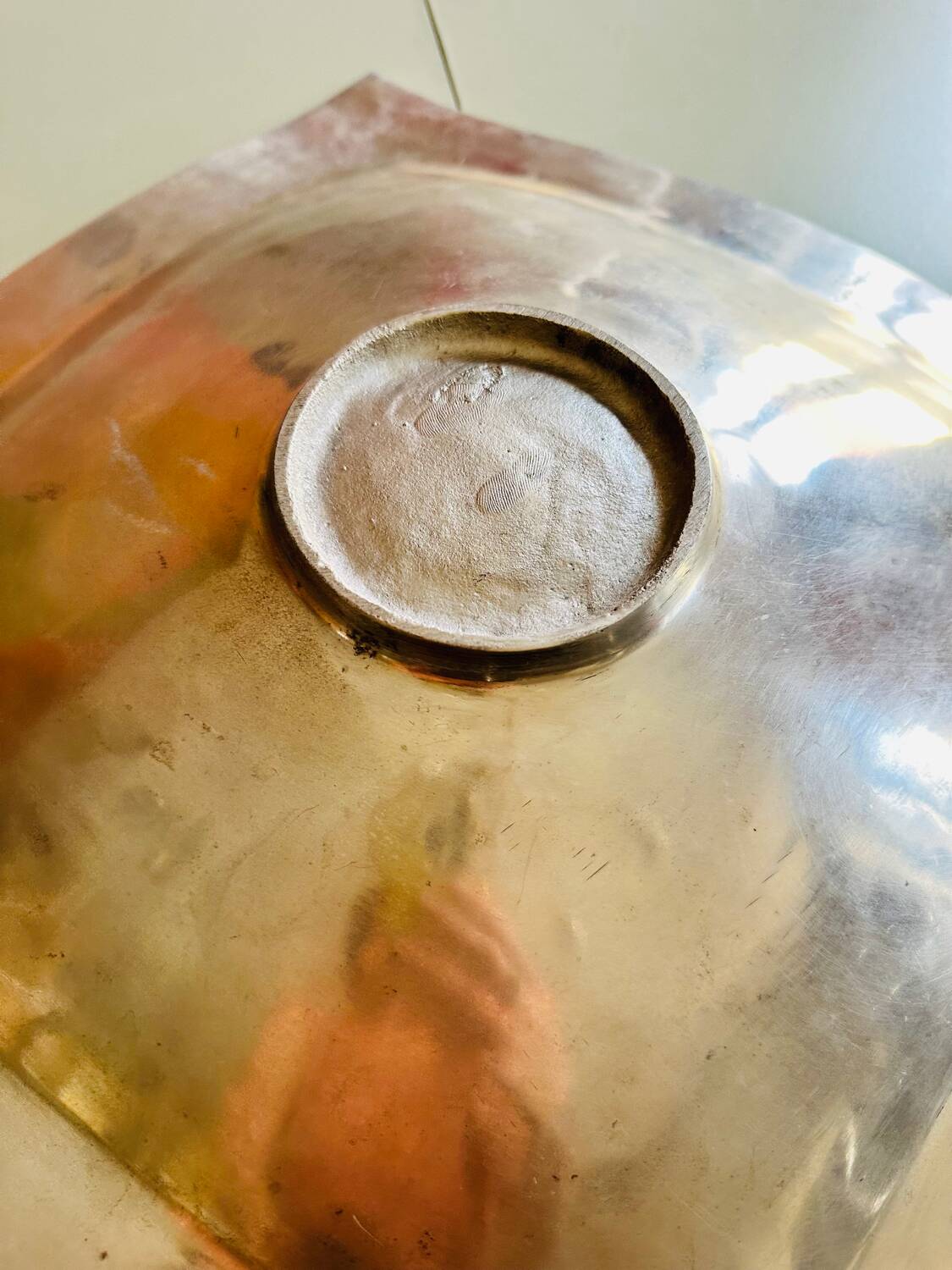 Large vintage metal pocket emptier, unique piece