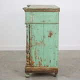Green French antique cabinet