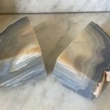 Paire de serre-livres en agate
