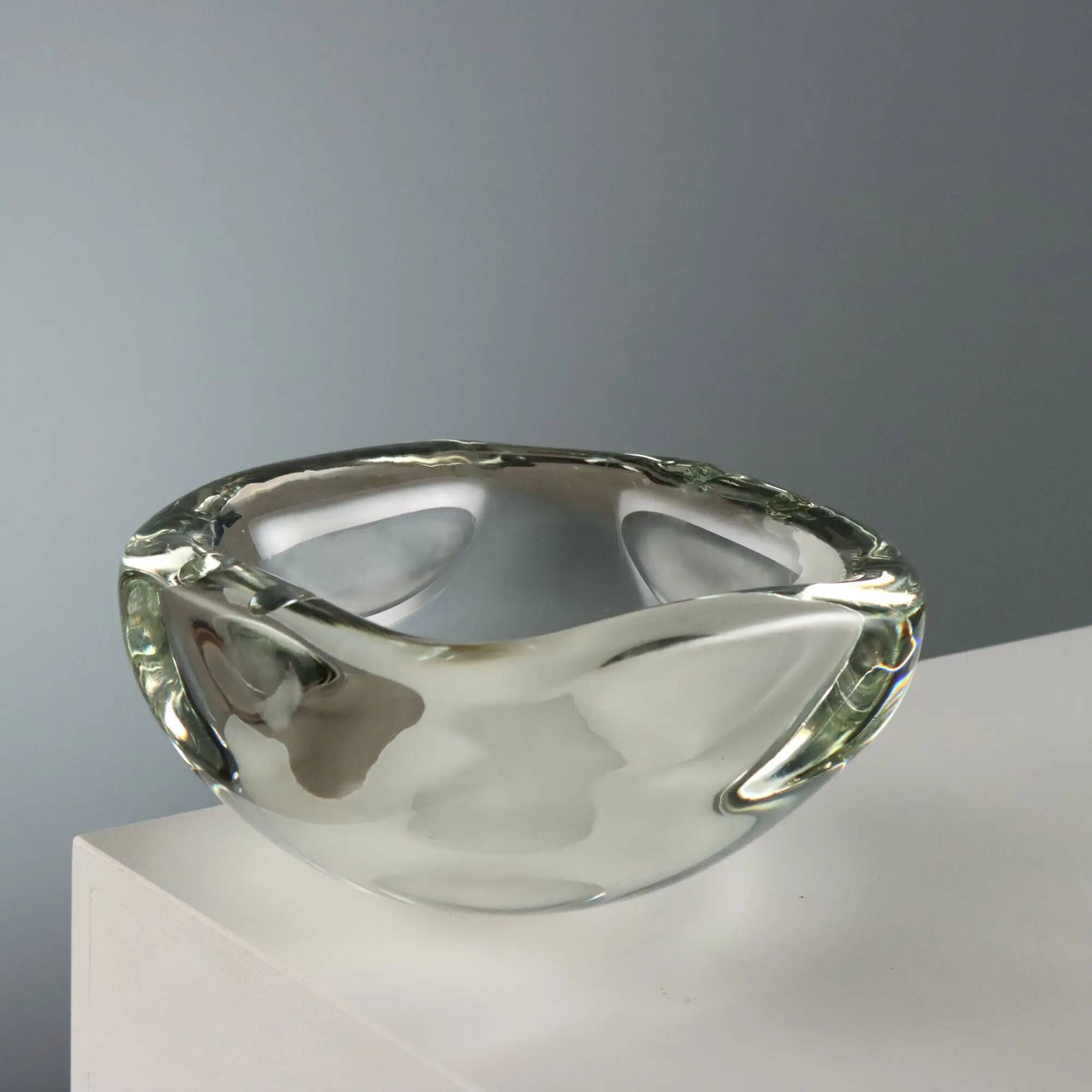 Vintage glass ashtray Barbini, Italy, 1980s-1990s