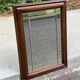 Art Deco beveled mirror in solid wood 77x57cm
