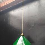 Green opaline pendant light