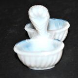 Miniature opaline salt shaker by portieux vallerystahl 1900-1920 toy 6.5cm