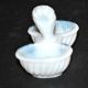 Miniature opaline salt shaker by portieux vallerystahl 1900-1920 toy 6.5cm
