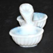 Miniature opaline salt shaker by portieux vallerystahl 1900-1920 toy 6.5cm