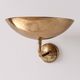 Pair of vintage wall lights, patinated brass, France 1970.