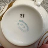 Service à thé ancien en porcelaine – estampillé jmporte de tchecoslovaquie