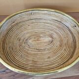 Gabriella Crespi (1922-2017) Rattan basket, tray, centerpiece