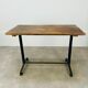 Table de bistrot pied fonte plateau bois