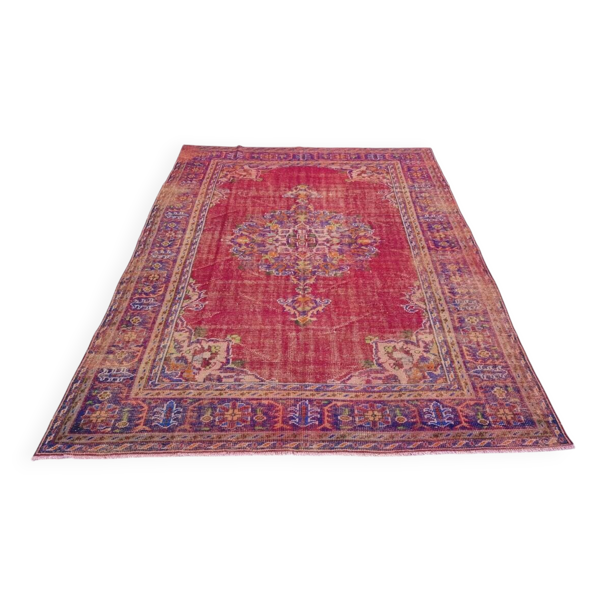 Tapis de sol en laine Oushak d'Anatolie, réf. 2275