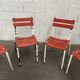 Set of 4 chairs of Café Tolix terrace French bistrot chairs 1960
