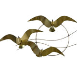 Vintage curtis jere modern brass wall sculpture