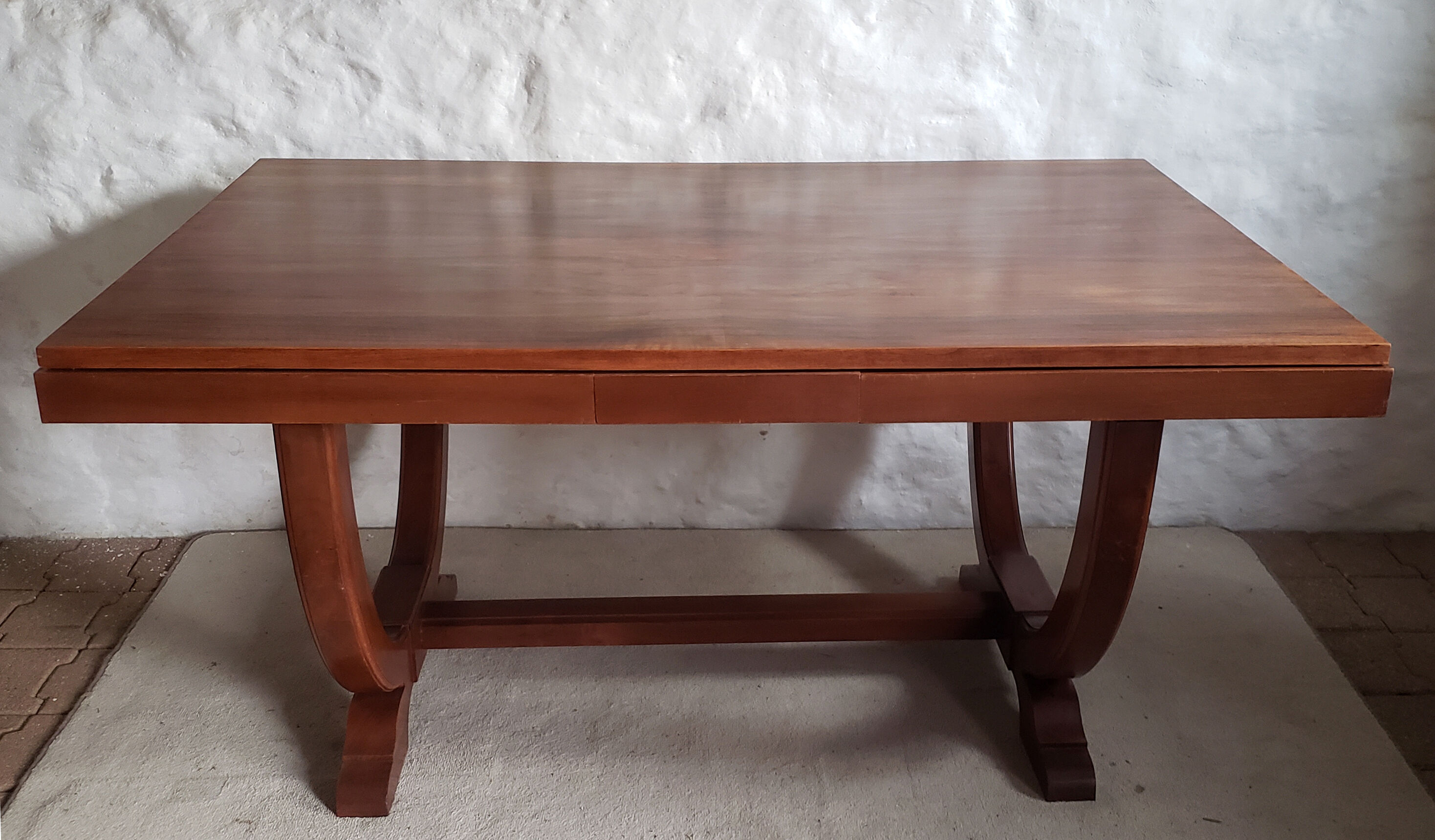 Walnut art-deco table