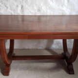 Walnut art-deco table