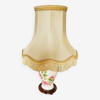 Porcelain and fabric lamp