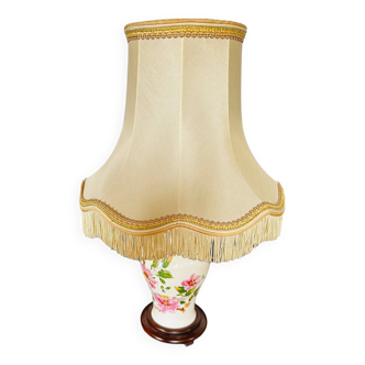 Porcelain and fabric lamp