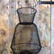 Ancienne Nasse Pêche Panier Métal Noir Pliable Vintage #A315