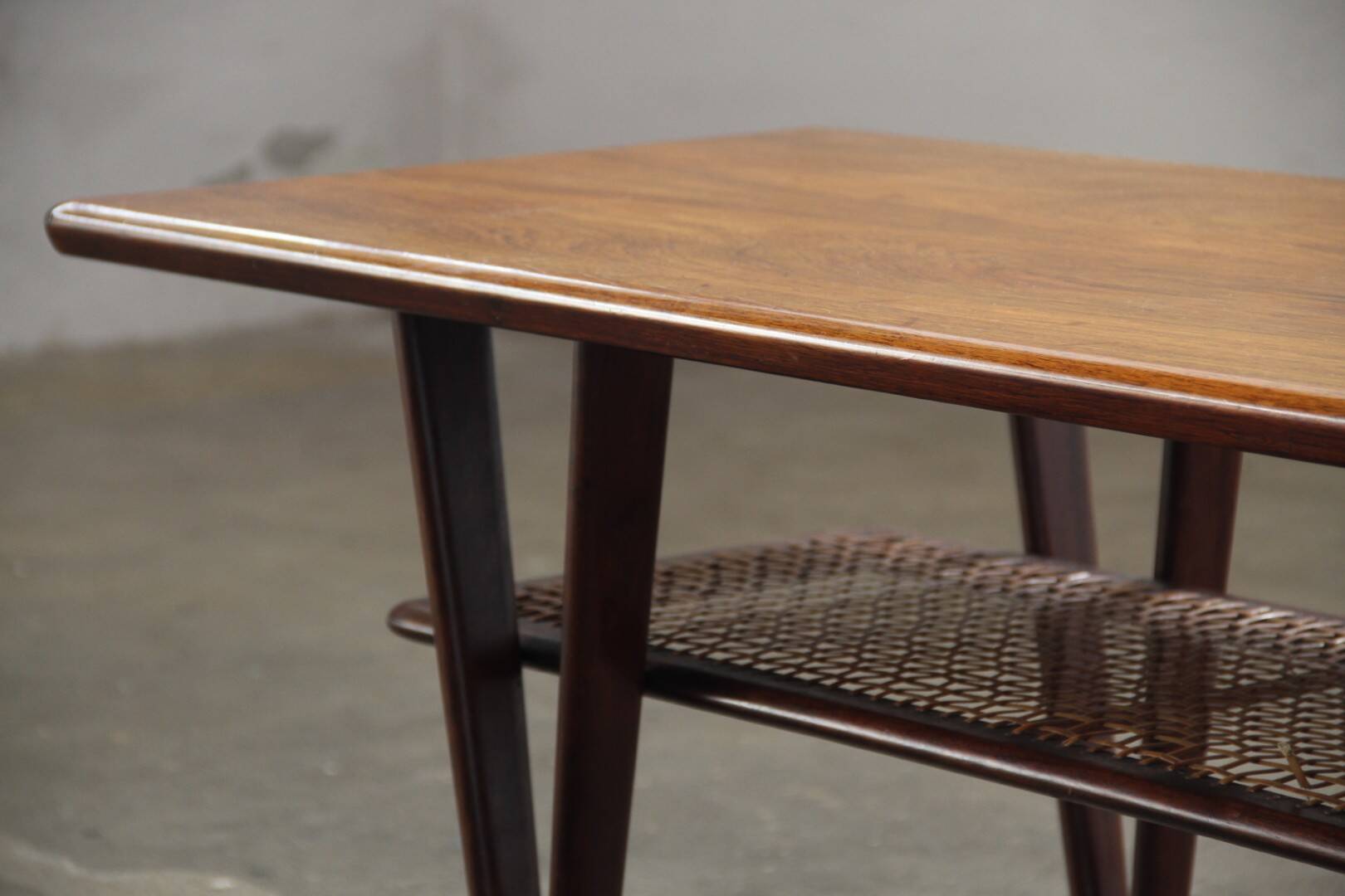 Vintage coffee table, Danish Design with V-Shaped Legs, Kurt Østervig 1950s
