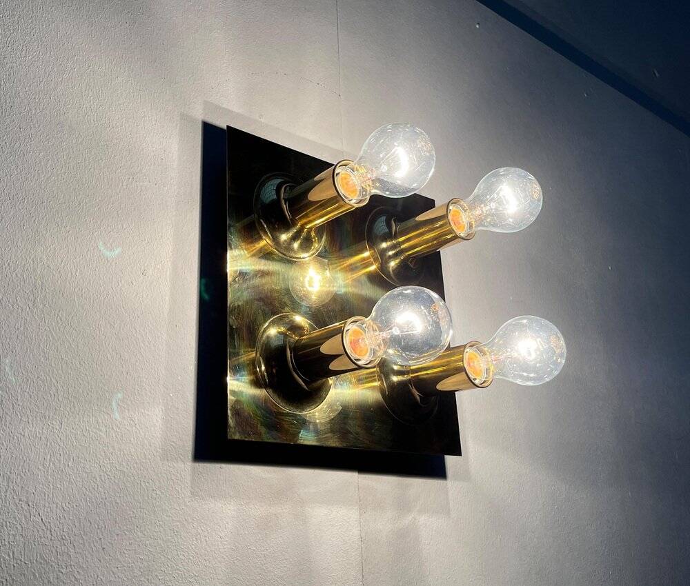 Ceiling lamp or wall sconce in brass from the mid-century German space age by Cosack, 1960s.