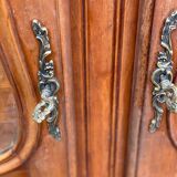 Louis XV display case in solid wood