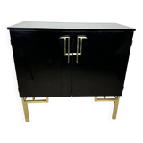 Guy Lefevre black lacquer storage unit 1970