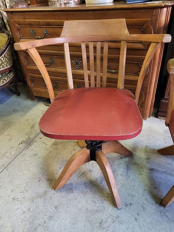 Pair of adjustable office chairs vintage 1960