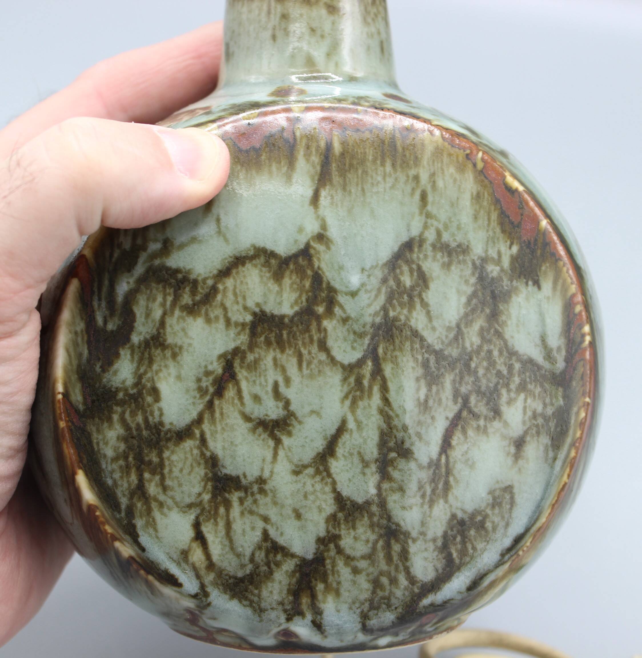 Old scandinavian design ceramic lamp denmark stentoj denmark