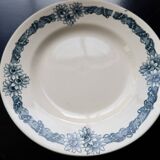 Antique dessert plate, Longchamp ironstone, Denise model.