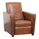 Fauteuil relax en peau de mouton confortable et ajustable avec un design épuré.