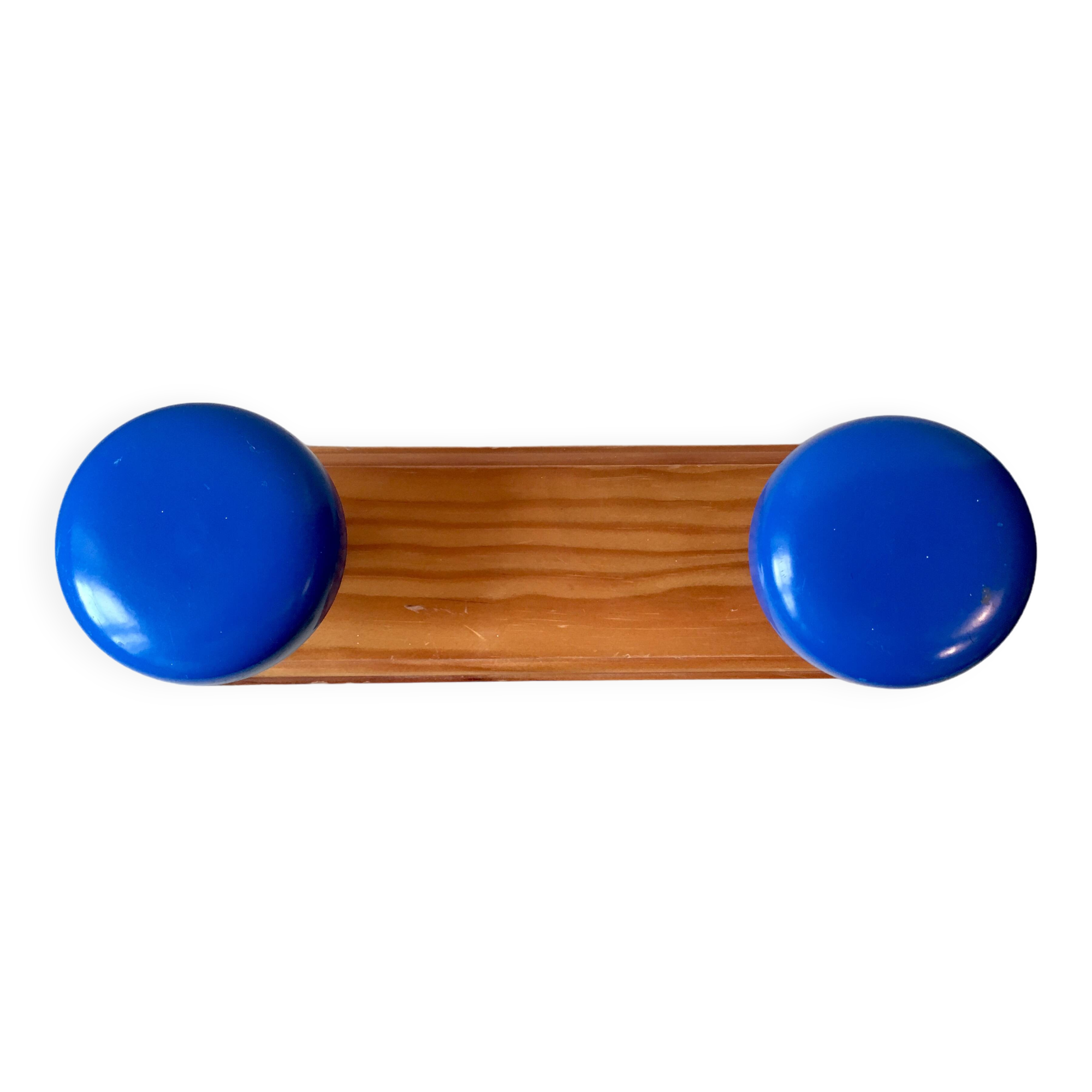 Electric blue coat rack from the 80s
