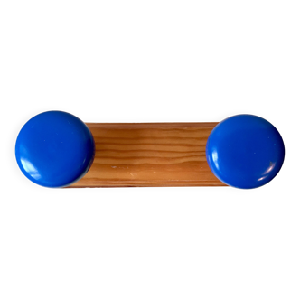 Electric blue coat rack from the 80s