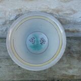 Large hollow salad bowl in glazed earthenware on the inside