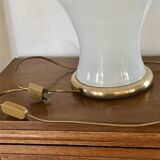 Vintage opaline lamp and brass 50 cm
