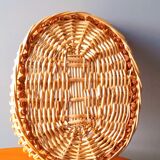 Rattan and bamboo planter 60s