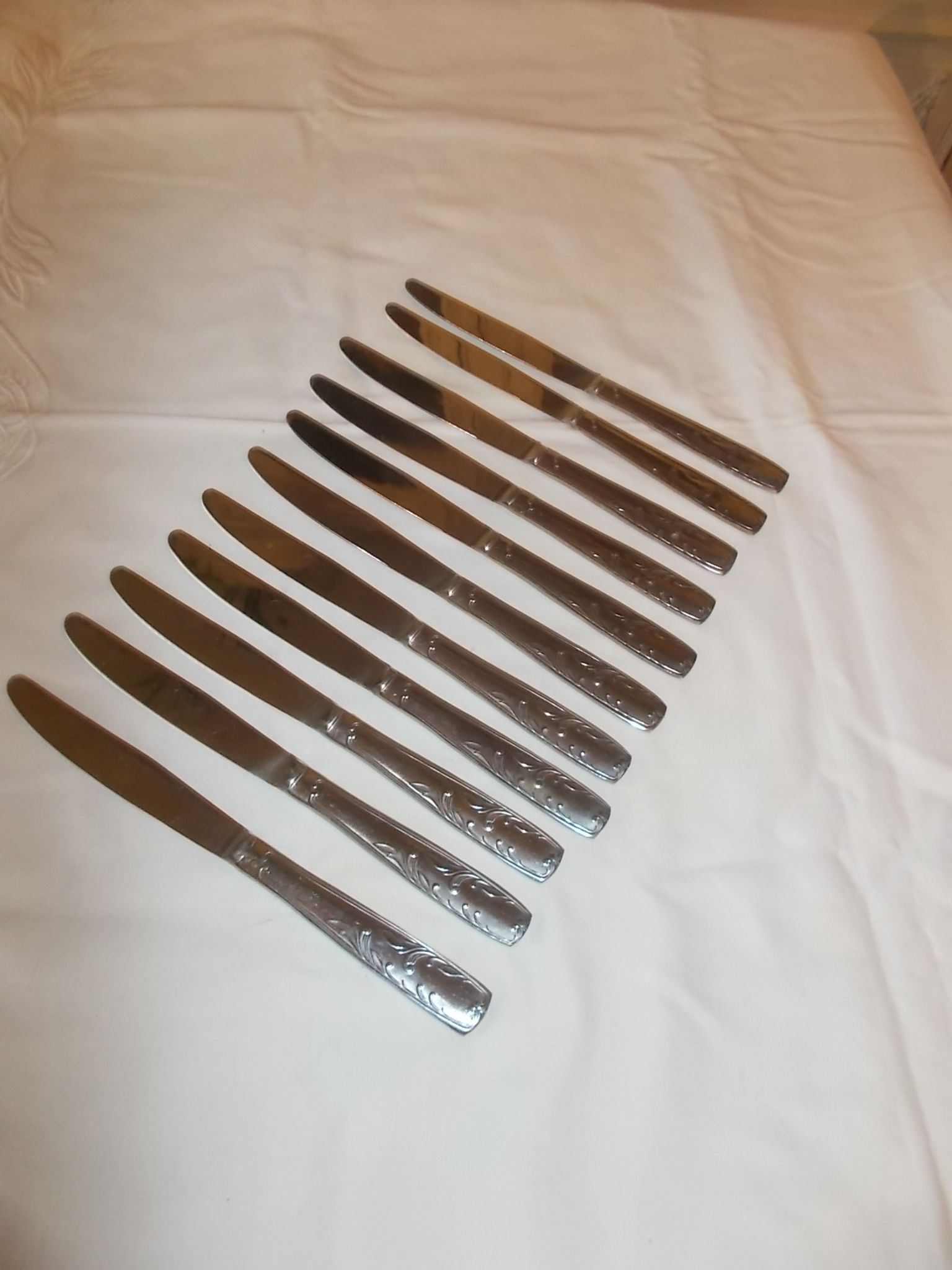 Lot of 11 stainless steel knives France