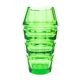 Art Deco vase, green crystal, designed by J. Hoffmann, Czechoslovakia, 1930s